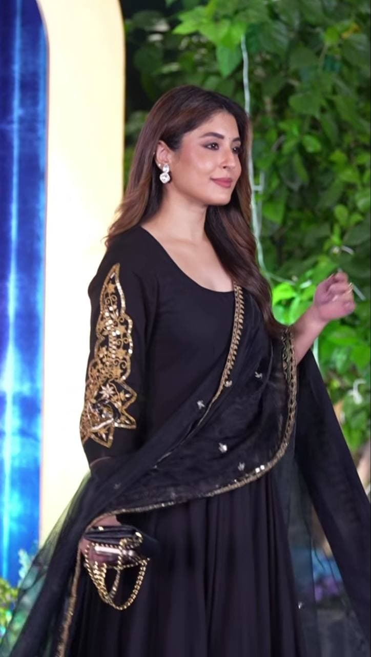 "Designer Black Suit with Heavy Gold Detailing" thumbnail 3