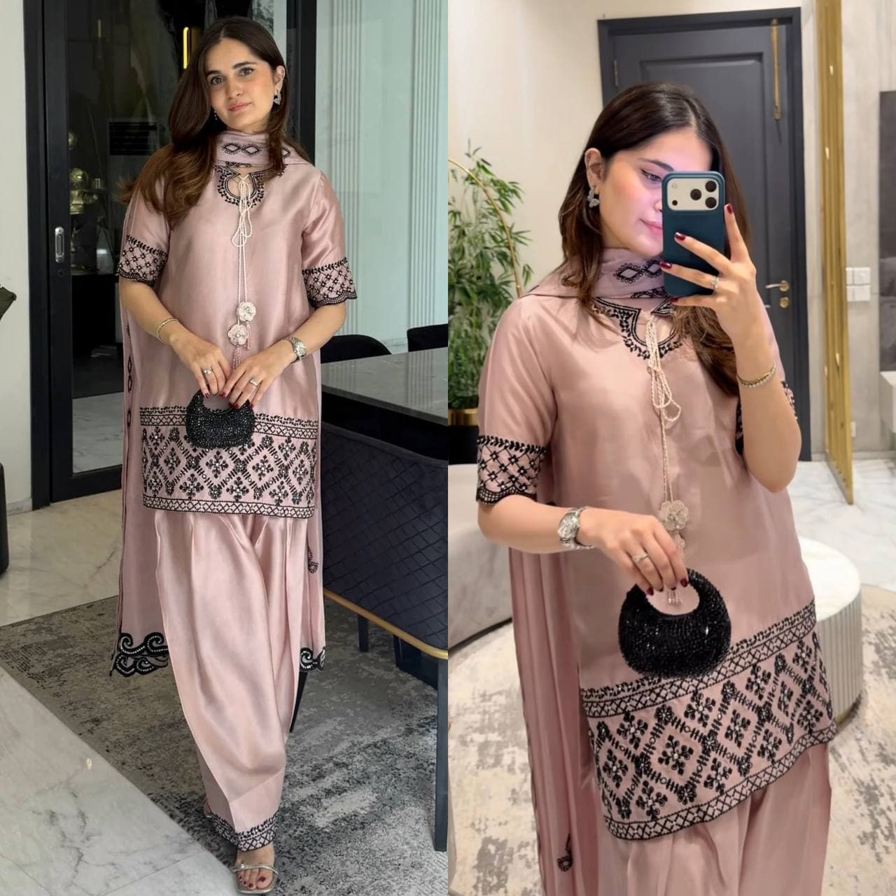 Effortlessly chic look with soft glam and neutral vibes thumbnail 4