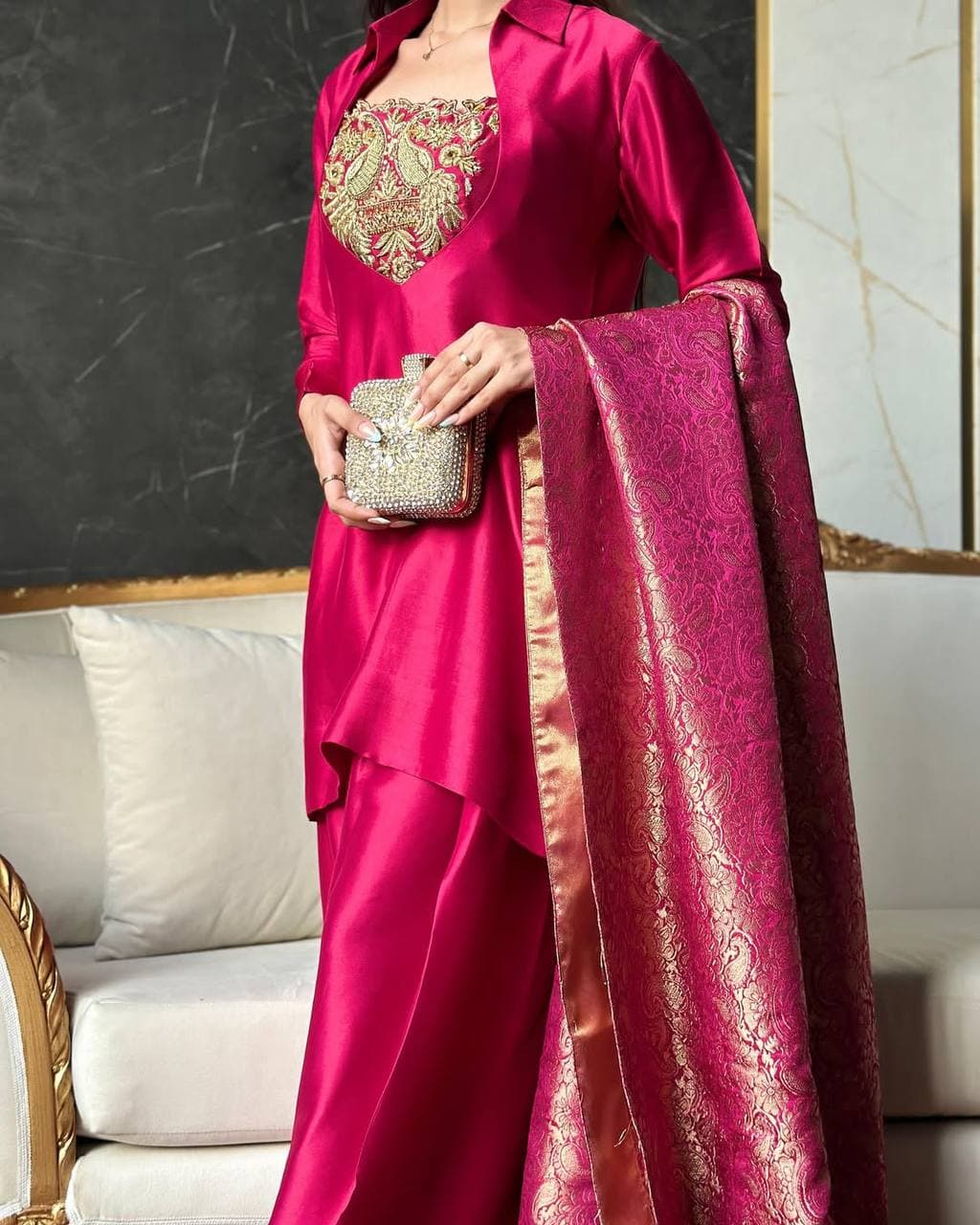 A Vision of Confidence in a Stylish Pink Suit thumbnail 2
