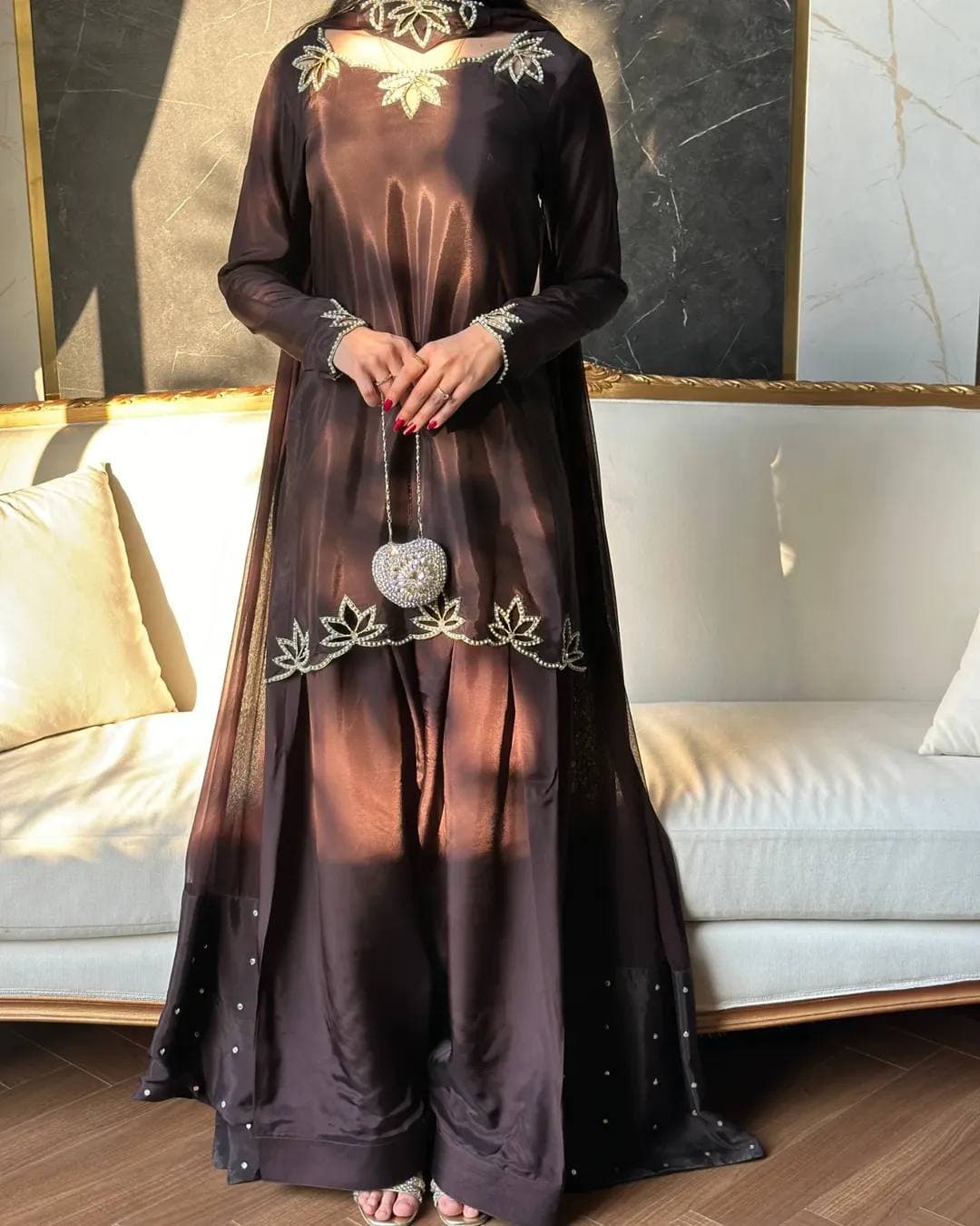Designer Festive Wear Farshi Suit Set thumbnail 5
