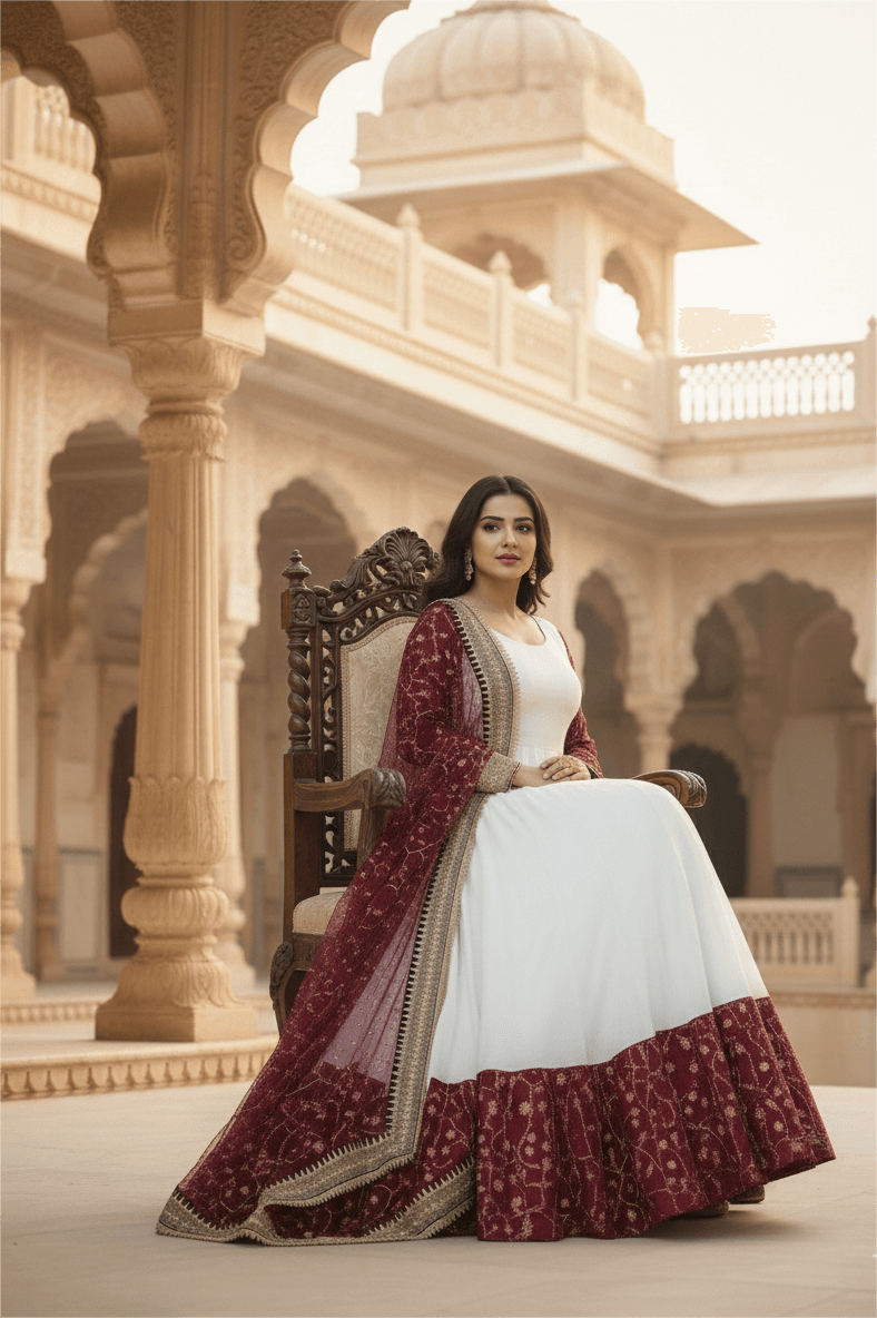 Premium Designer Ethnic Gown for Wedding & Party Wear thumbnail 5