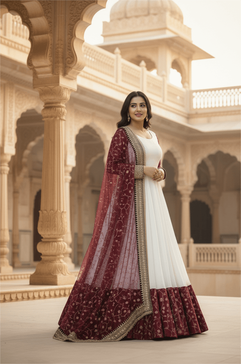 Premium Designer Ethnic Gown for Wedding & Party Wear thumbnail 2