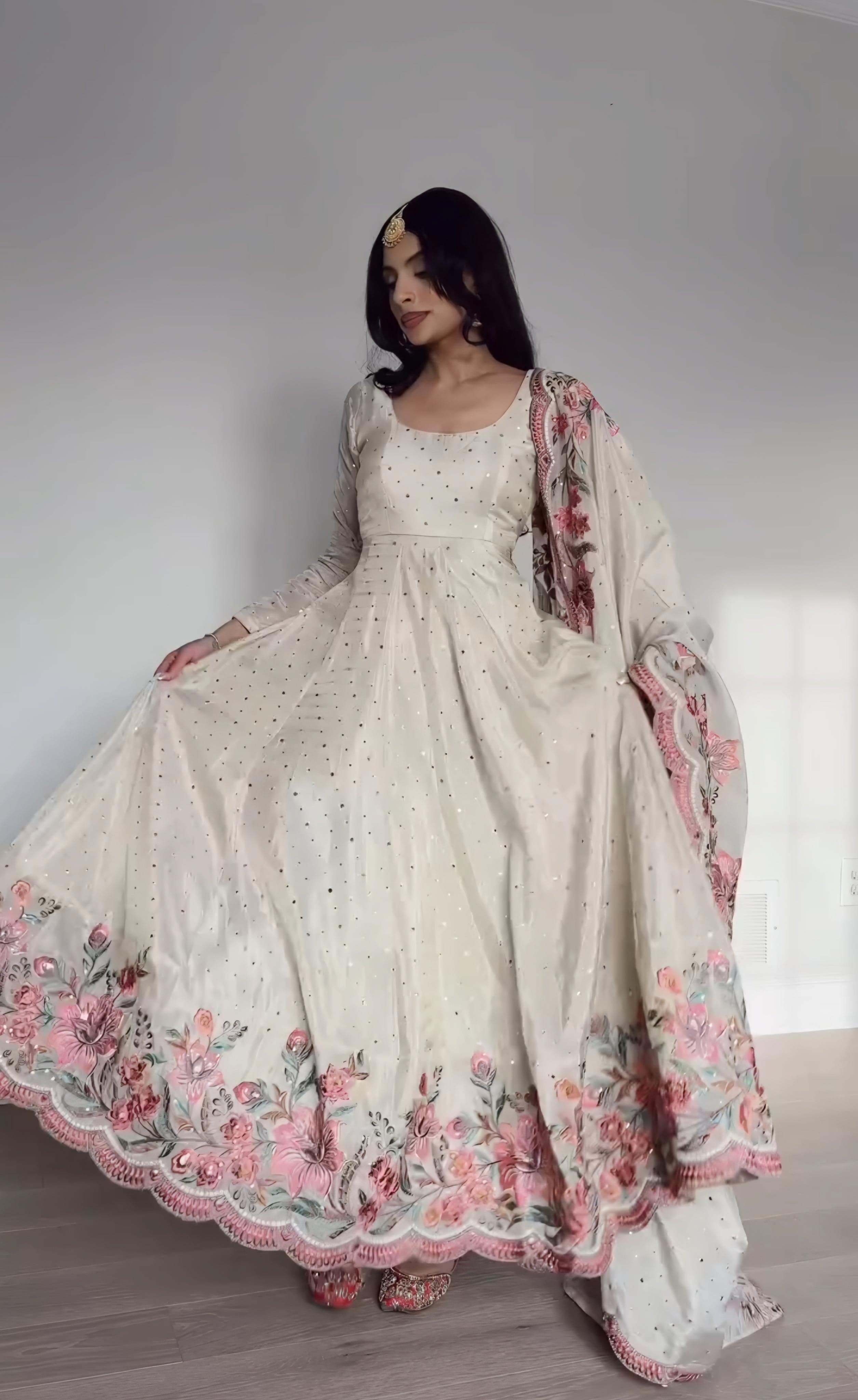 Blossom Elegance Gown Petal Whisper Couture Floral Reverie Dress thumbnail 4